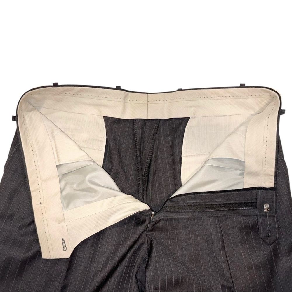 Ralph Lauren LRL 2-Pc Suit Pure Wool Made in Canada Grey Striped 44L / 38x30 - Picture 11 of 16